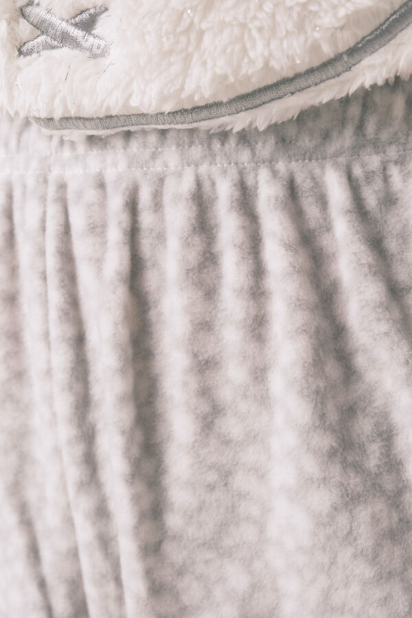 Women'secret Pijama comprido longo de polar com estampado animal da Miffy branco