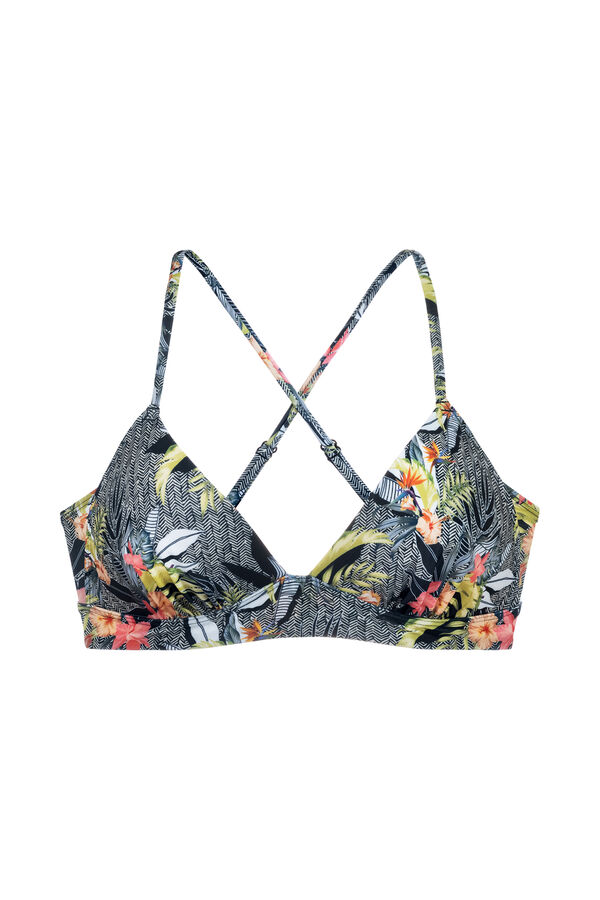 Dorina Top de bikini push-up triangular negro