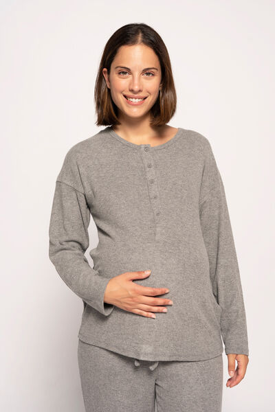 Womensecret Camiseta Lactancia De Canalé Home gris