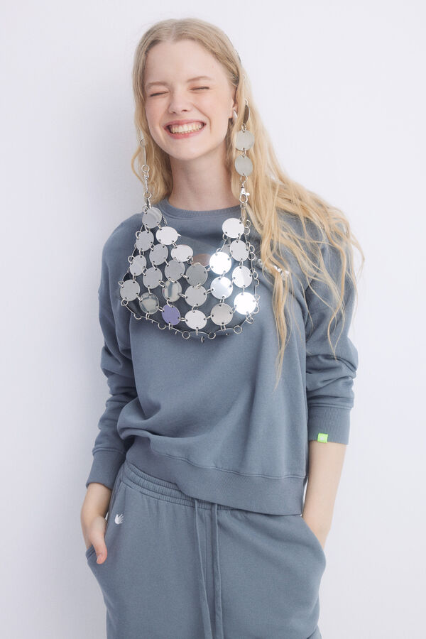 HI&BYE Pantal&oacute;n jogger felpa gris claro gris