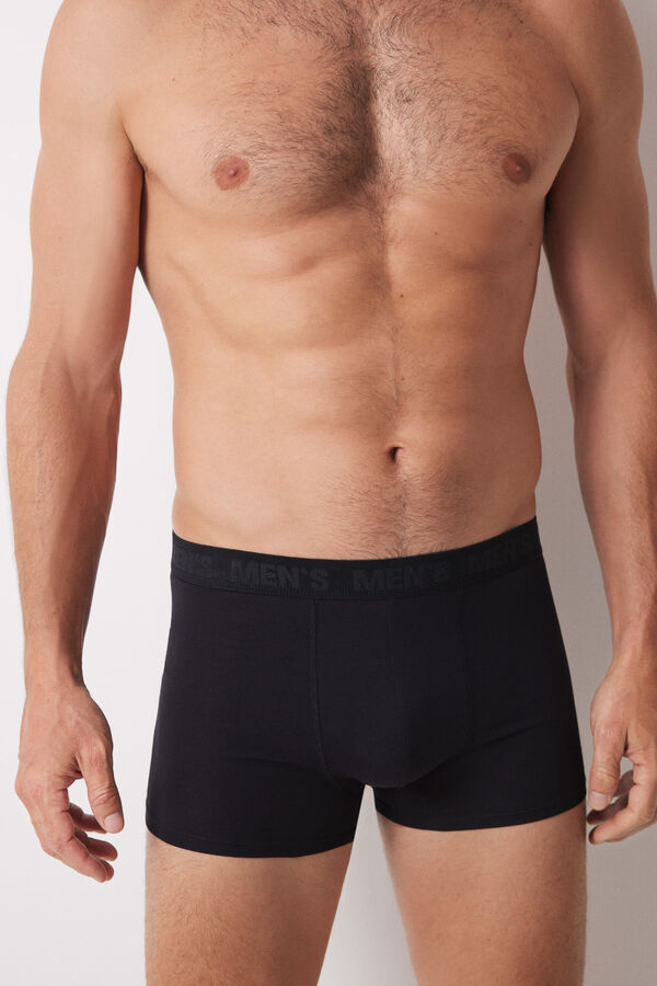 Women'secret Pack de 2 cuecas boxer de algod&atilde;o preto e branco preto