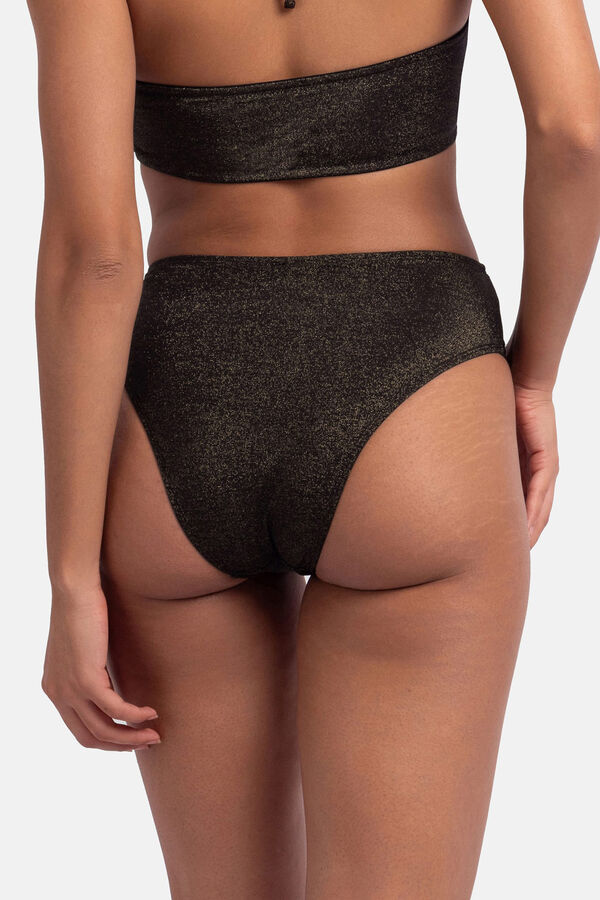 Dorina Cueca de biquíni brasileira lurex preta preto