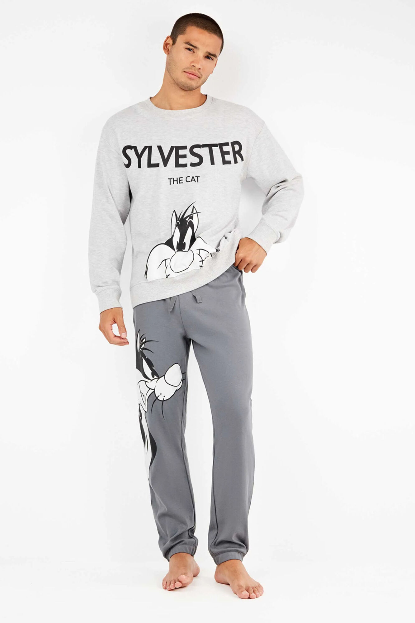 Gisela Conjunto pijama hombre Sylvester en punto interlock