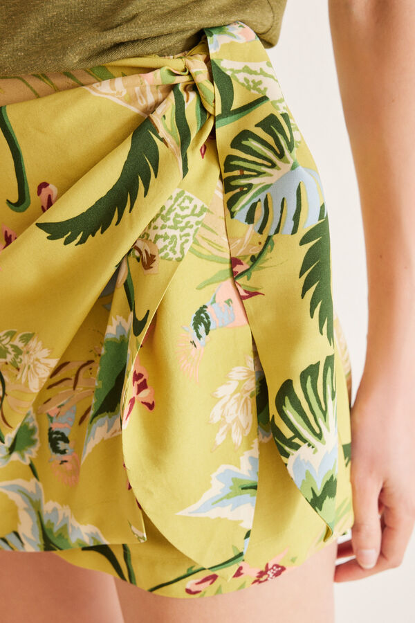 Women'secret Falda pantal&oacute;n estampado floral estampado