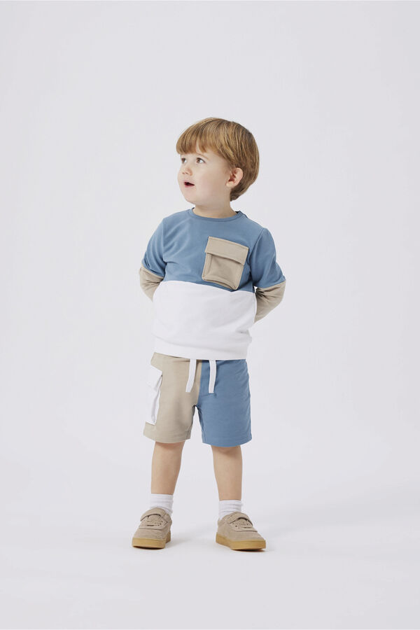 Name it Bermuda ni&ntilde;o bolsillo lateral azul