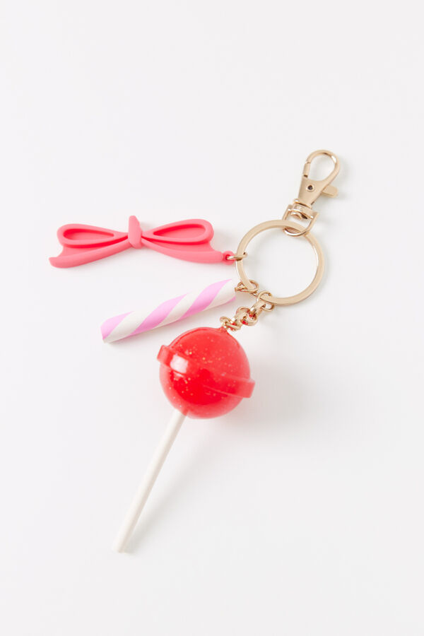 Women'secret Llavero accesorios rosa lolipop estampado