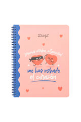 Mr. Wonderful Caderno A5 &ndash; M&atilde;os ao alto, aten&ccedil;&atilde;o! voc&ecirc; roubou meu cora&ccedil;&atilde;o estampado