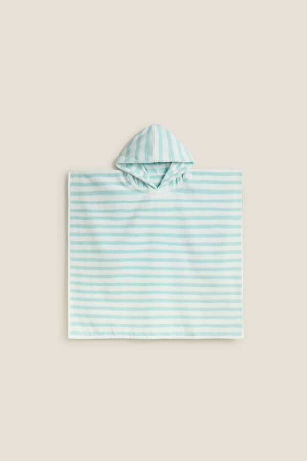 Textura Toalla poncho animales turquesa