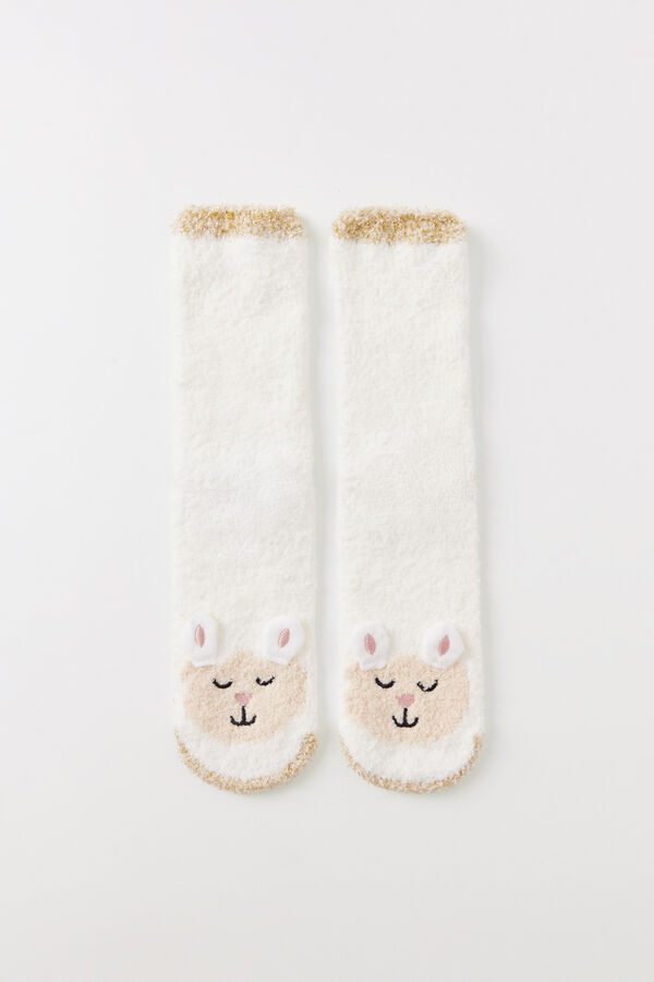 Women'secret Calcetines pelo oveja blanco