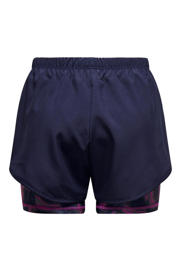 Only Play Short malla deportiva estampada azul