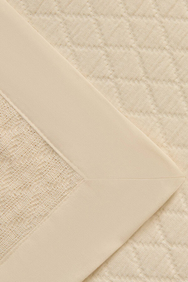 Textura Colcha algodão losangos bege