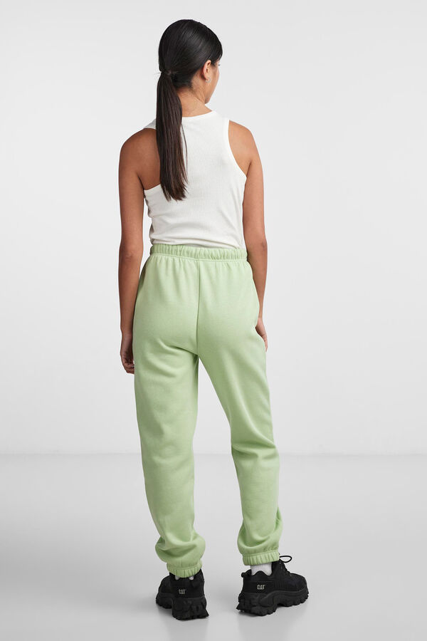 Pieces Pantal&oacute;n largo jogger felpa verde