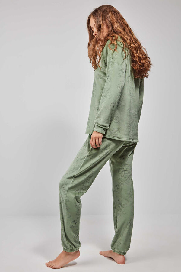 Gisela Pijama largo Piol&iacute;n verde