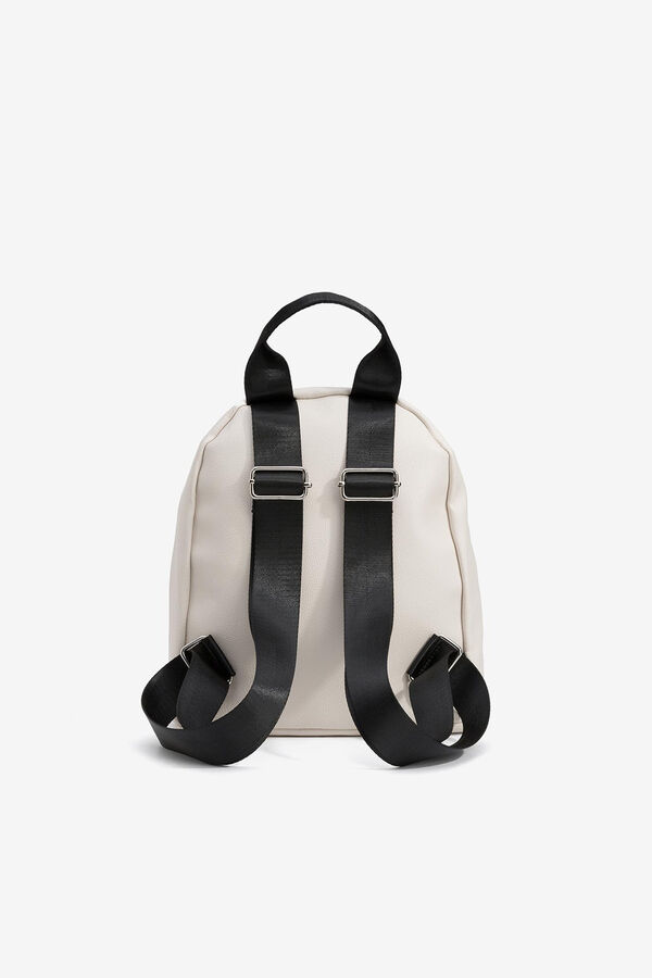 Vilanova Mochila de Piel Pint&eacute;tica marfil