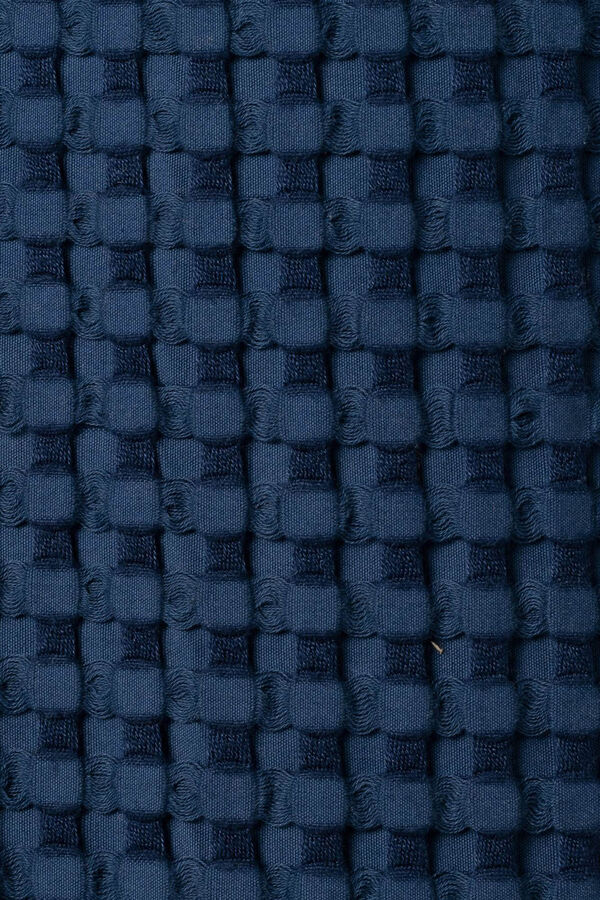 Textura Manta gofre algod&oacute;n bamb&uacute; 120x180cm. azul
