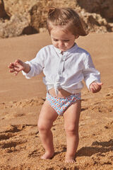 Gocco Braguita estampado ramas flor blanco blanco