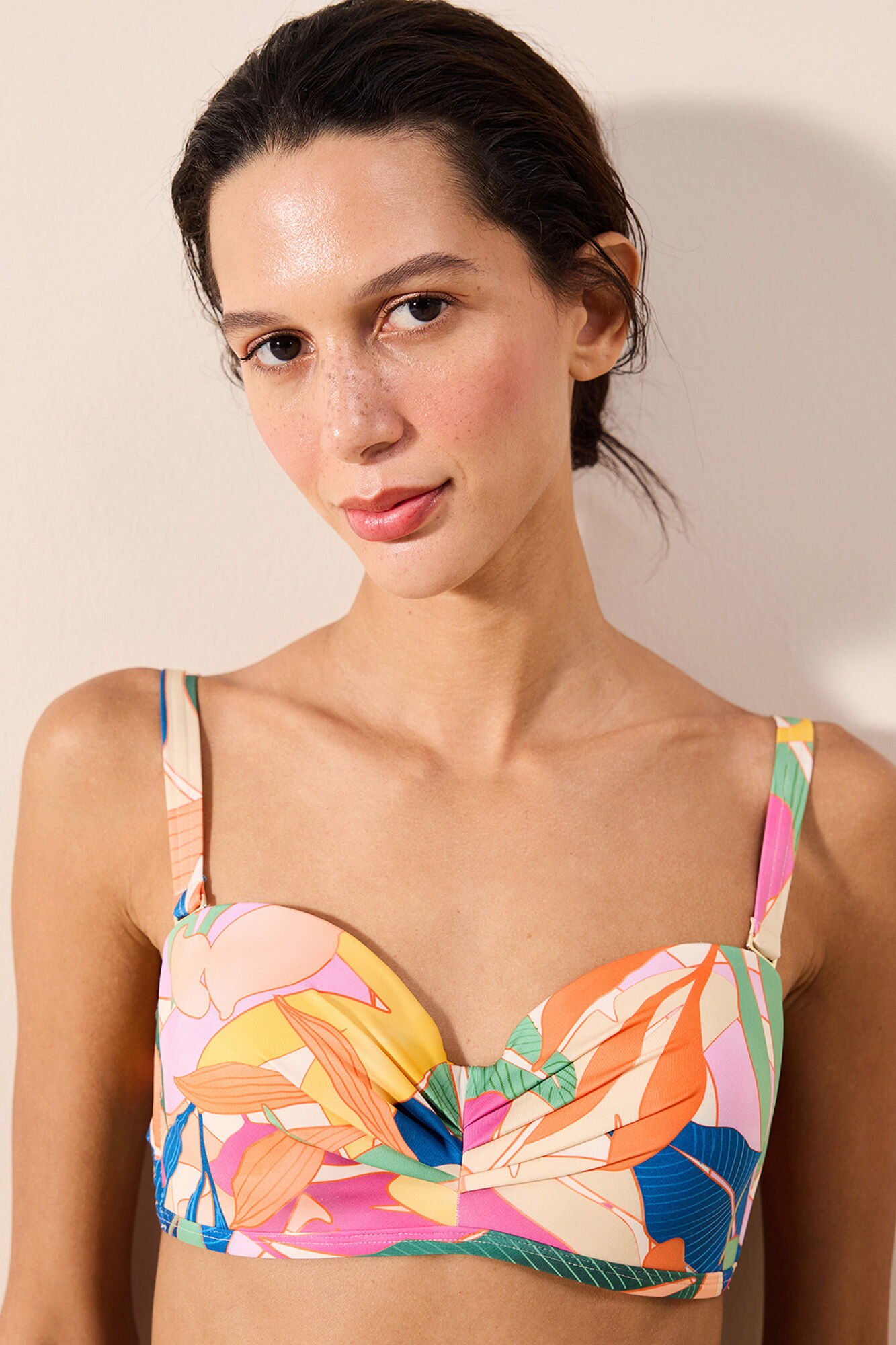 Penti Top de biqu&iacute;ni estampado de flores