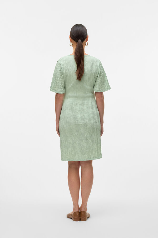 Mamalicious Vestido de maternity e amamentação de manga curta verde