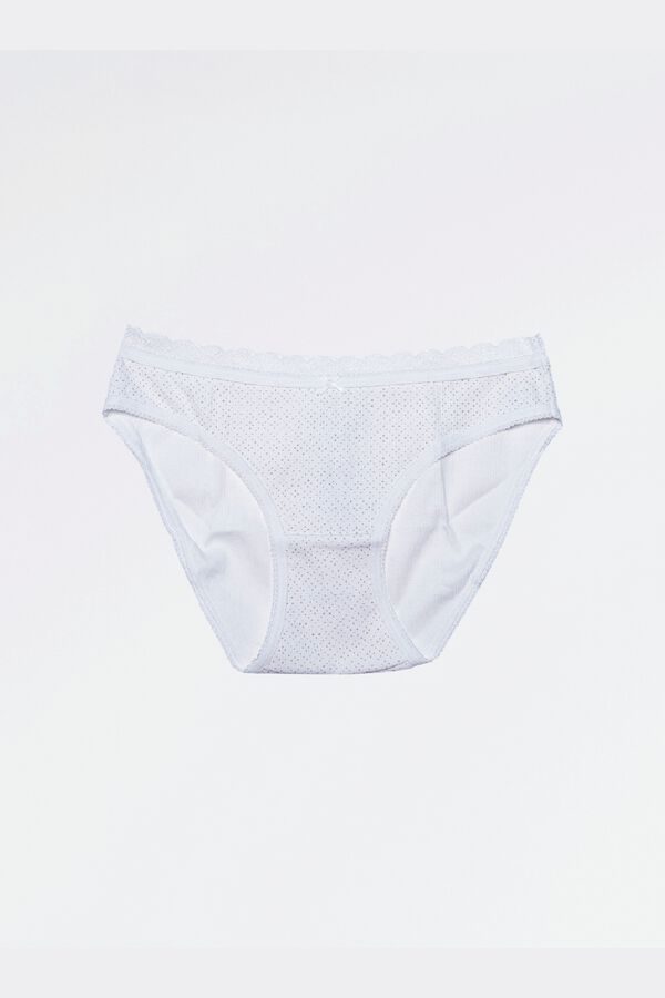 Ohma! Braguita premam&aacute; de canal&eacute; estampado blanco
