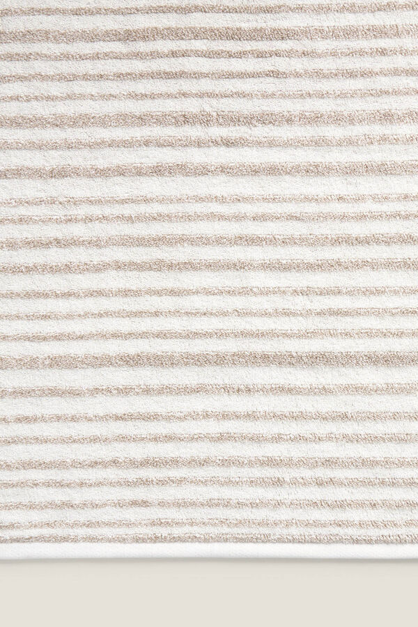 Textura Toalha felpuda riscas em relevo cinzento