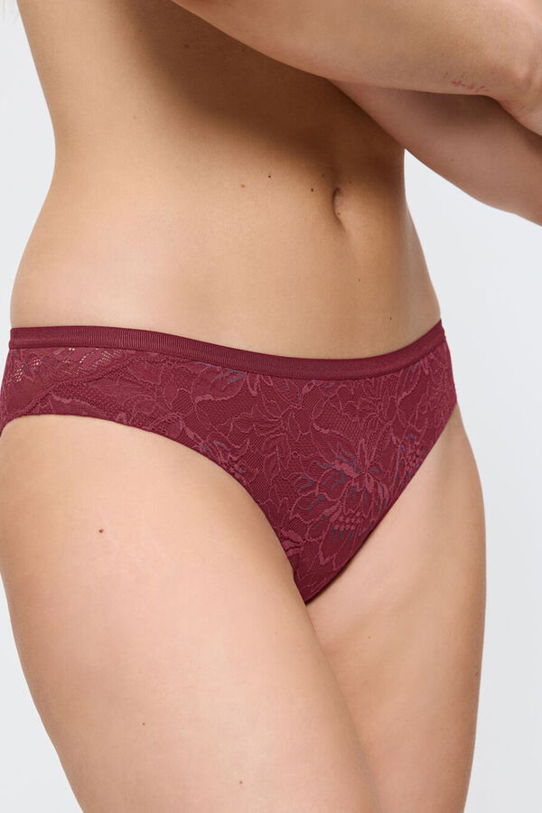 Triumph Braga brasile&ntilde;a de encaje burdeos