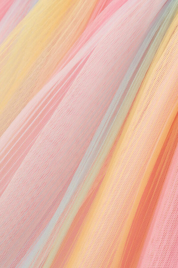 Name it Saia de tule multicolor rosa