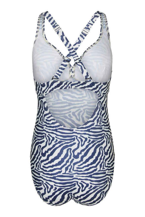 Mamalicious Bañador maternity lactancia print cebra azul