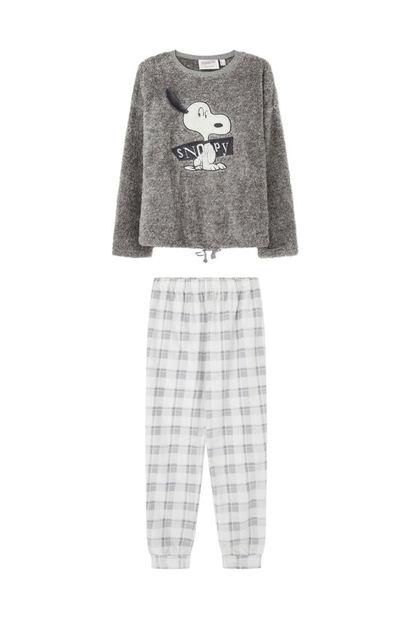 Women'secret Pijama polar Snoopy cinzento cinzento