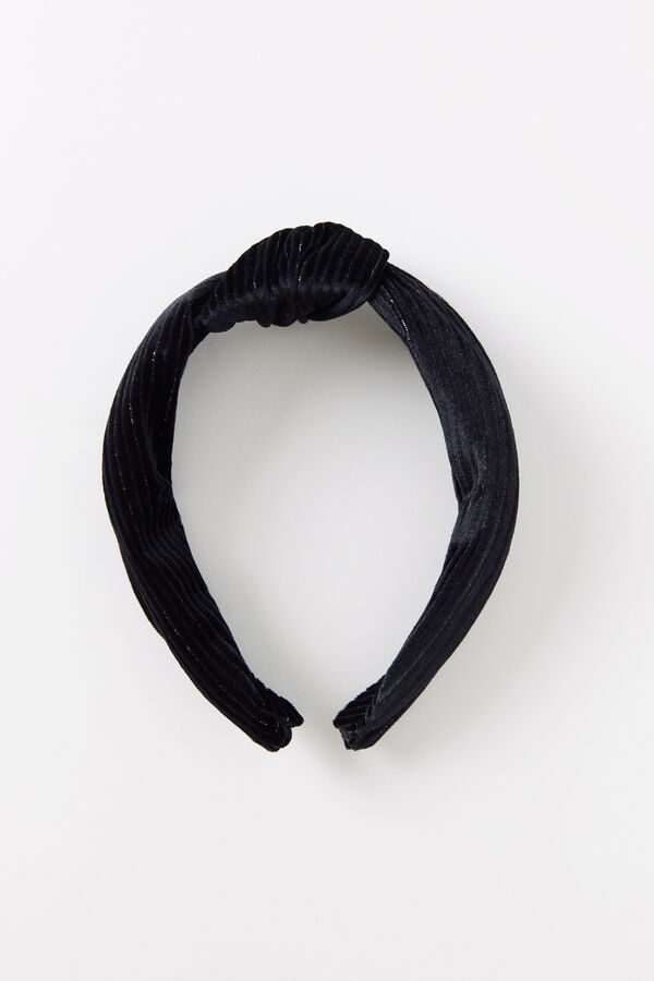 Women'secret Diadema terciopelo negro negro