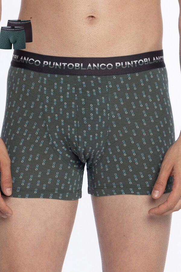 Punto Blanco Pack 2 b&oacute;xers de bamb&uacute; y algod&oacute;n, Treetop estampado