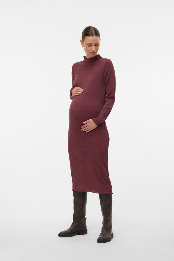 Mamalicious Vestido midi maternity morado/lila