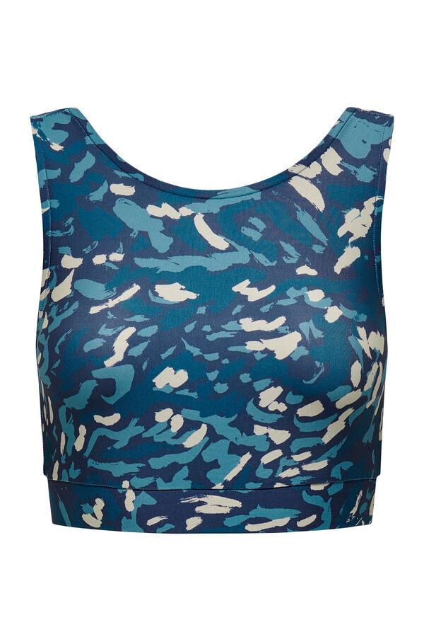 Only Play Soutien desportivo estampado azul