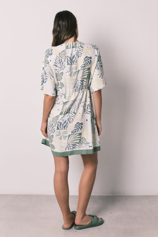 Women'secret Camisola curta estampada caqui