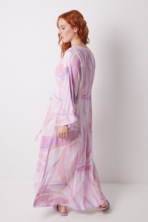 Women'secret Vestido midi viscosa print geométrico estampado