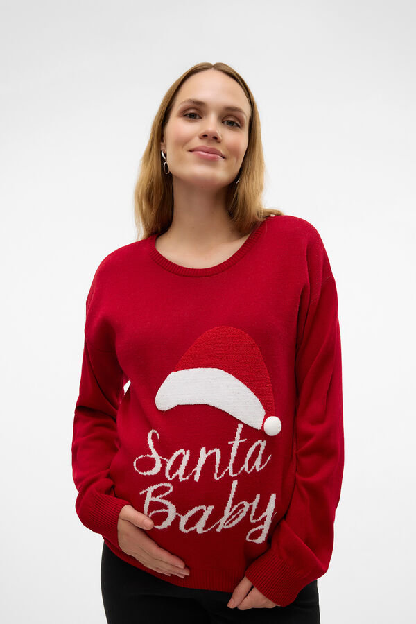 Mamalicious Camisola de Natal maternity  vermelho
