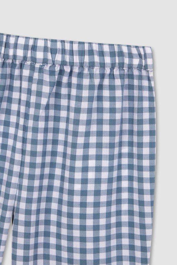 Gocco Pijama Quadrados Vichy Petr&oacute;leo Claro verde