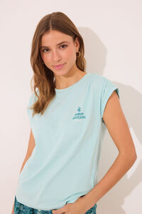 Women'secret Pijama curto 100% algod&atilde;o flores verdes