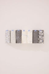 Women'secret Pack 7 bragas cl&aacute;sicas algod&oacute;n gris blanco estampado