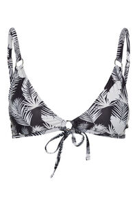 Pieces Top de bikini estampado con detalle aro en el escote