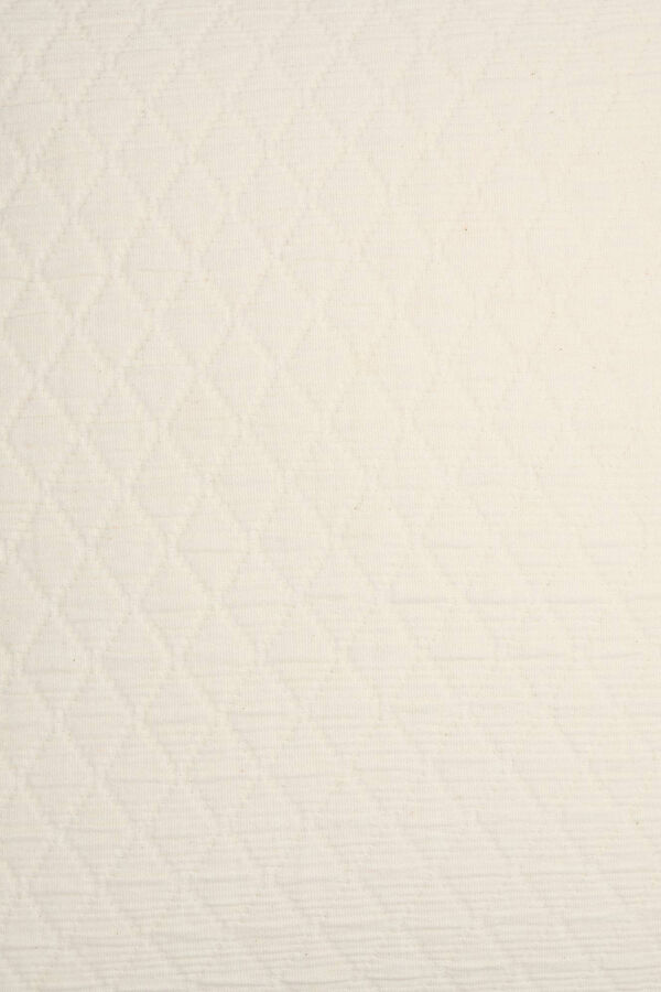 Textura Capa travesseiro algod&atilde;o losangos bege