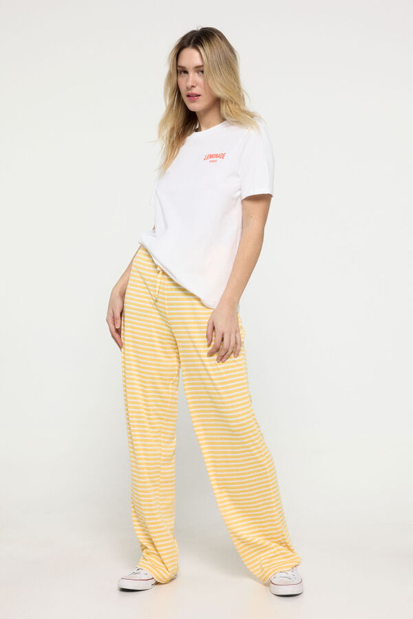 Pieces Camiseta estampado branco