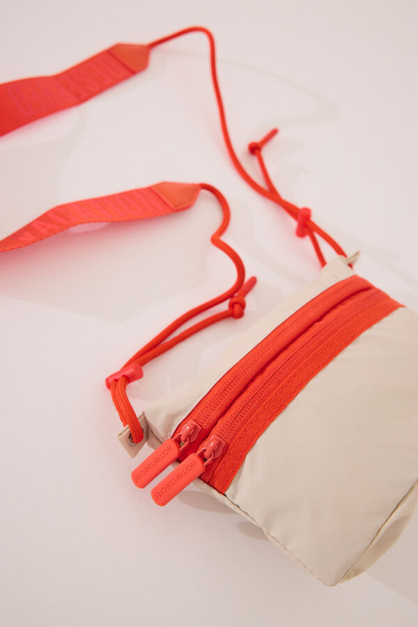 Women'secret Mala carteira de nylon bege cru