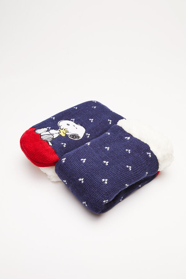 Women'secret Calcetines punto pelo Snoopy azul azul