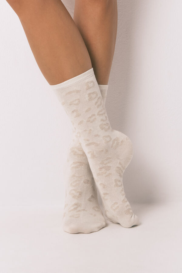 Women'secret Pacote com 3 meias longas de oncinha  estampado