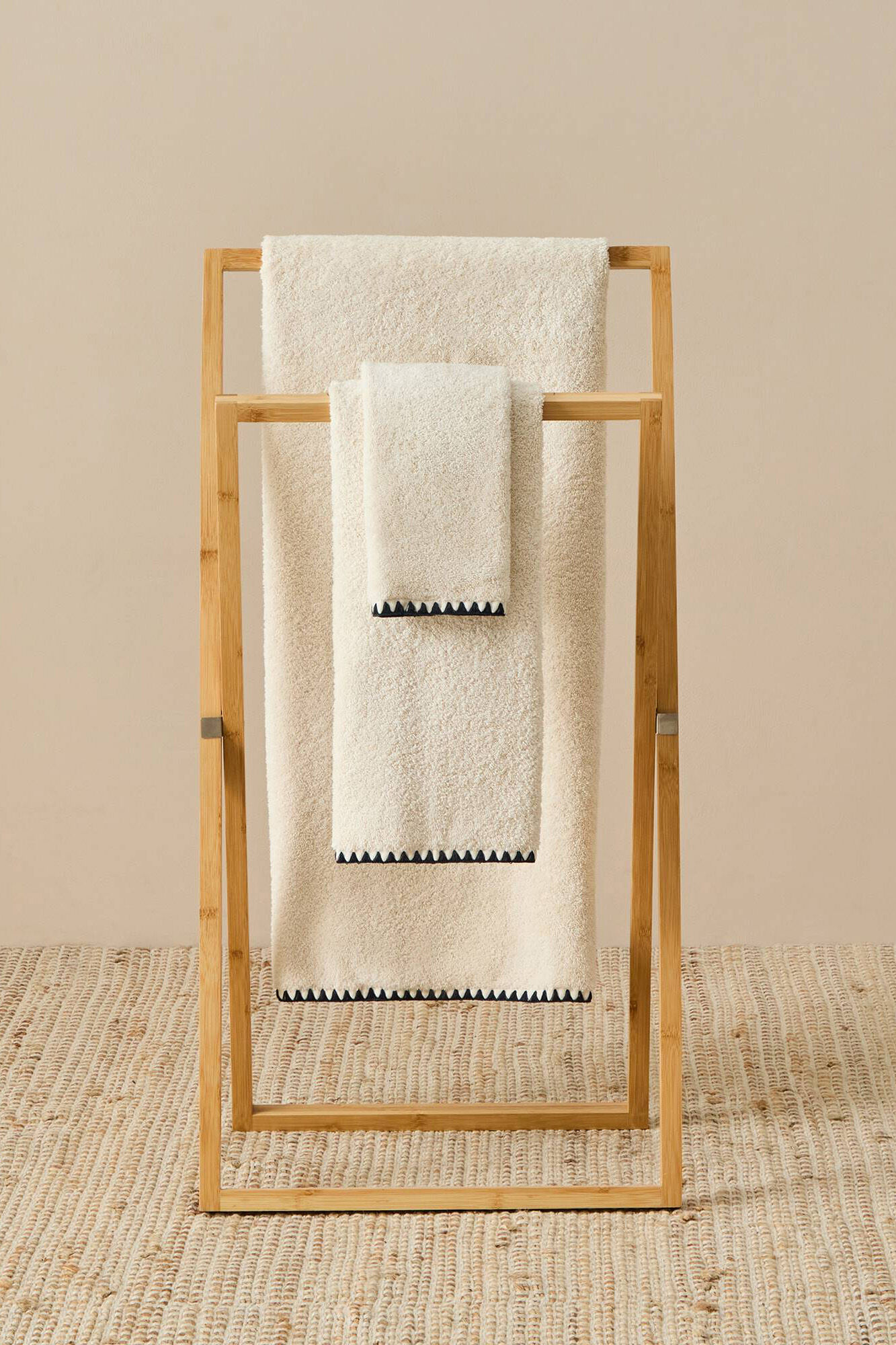 Textura Toalla ba&ntilde;o pespunte