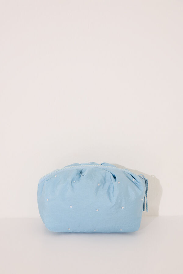 Women'secret Pequena nécessaire de higiene acolchoada em azul médio azul