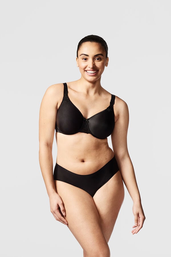 Chantelle Sujetador reductor Hedona liso con bordados negro