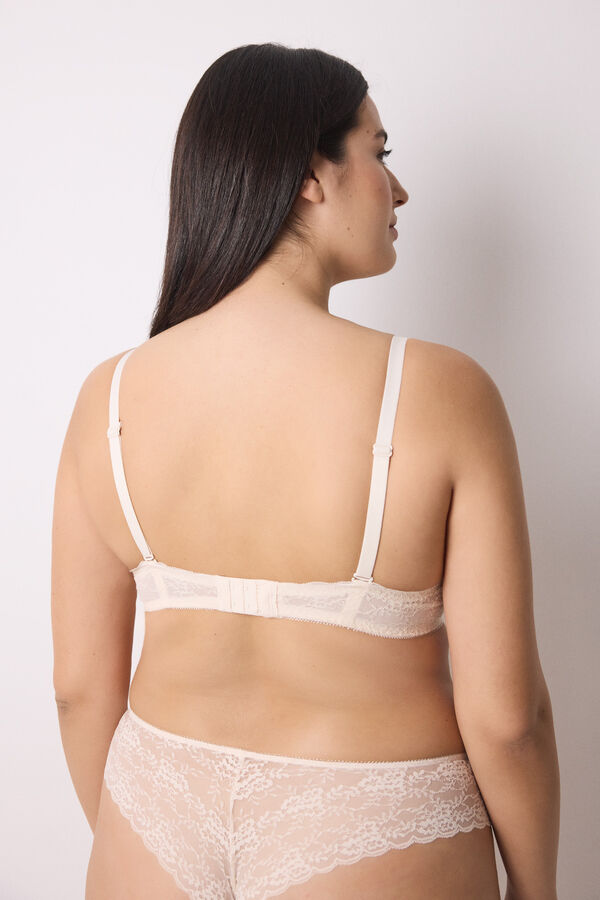 Women'secret GORGEOUS Sujetador push up relleno aro encaje blanco marfil marfil