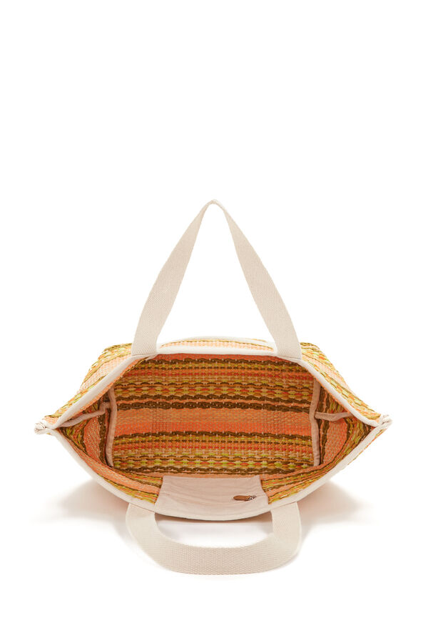 Abbacino Bolsa de praia com fecho-éclair estampado