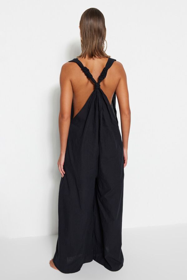Trendyol Mono largo espalda descubierta negro